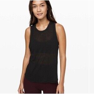 Lululemon Size 8 Timeless Classic Tank Top Black Veil